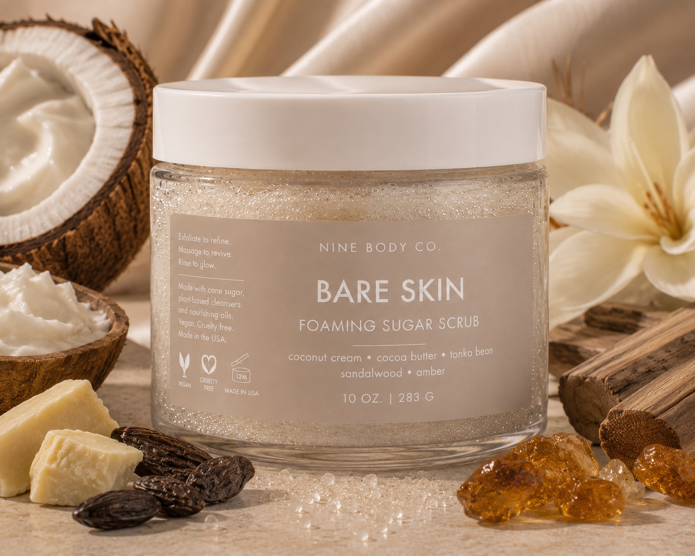 Bare Skin— Ritual Foaming Sugar Scrub